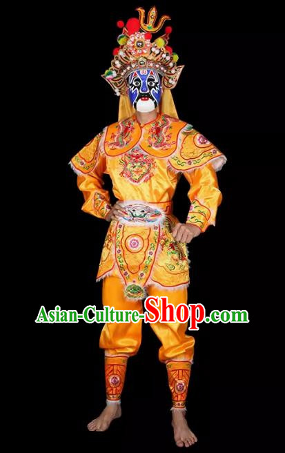 Yellow Chaoshan Yingge Parade Costumes Martial Arts Performance Costumes Liangshan Heroes Opera Prince Xiaojia