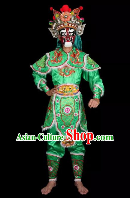 Green Chaoshan Yingge Parade Costumes Martial Arts Performance Costumes Liangshan Heroes Opera Prince Xiaojia