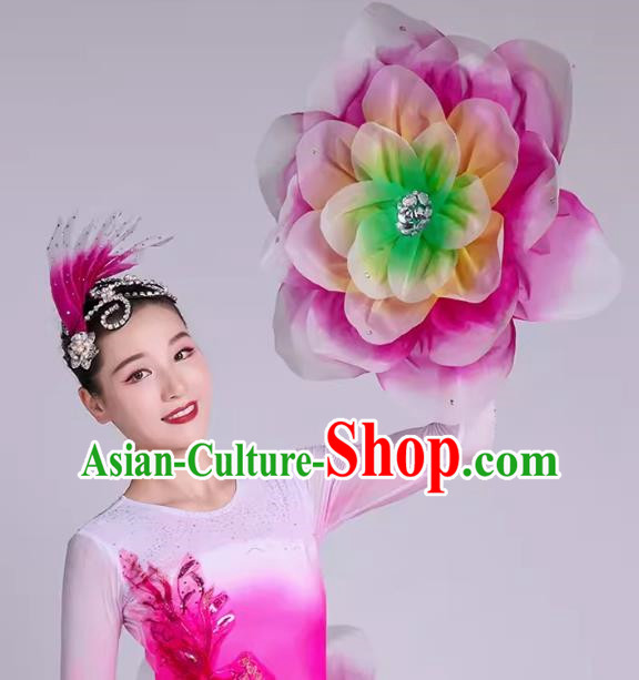 Hand Flower Dance Performance Hand Held Flower Peony Square Dance Opening Dance Wrist Flower Dance Opening Dance Props