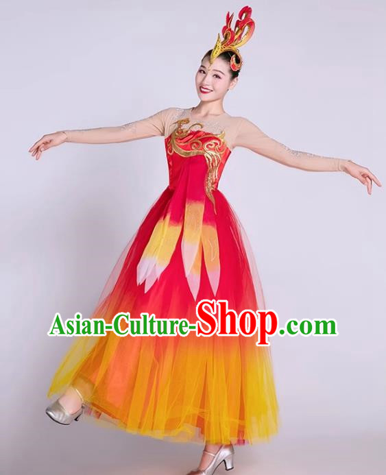 Female Performance Costumes Modern Fashionable High End Dance Costumes Chinese Dance Costumes Long Skirts Singing And Dancing In The Lights