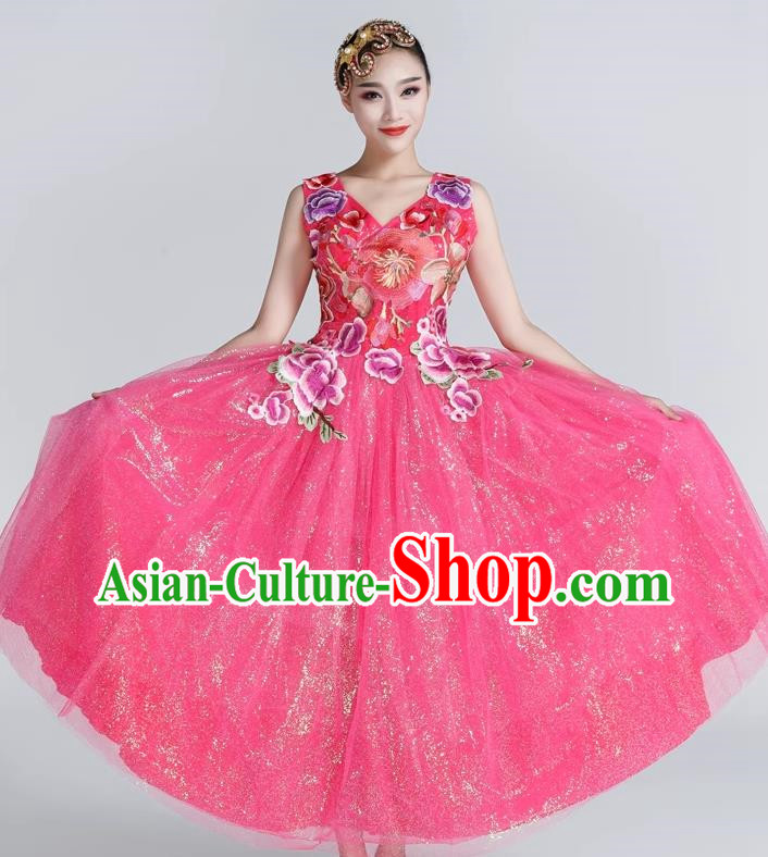 Modern Dance Costumes For Women Adults New Opening Song And Dance Large Swing Skirt Performance Costume Skirt Classical Dance Costume