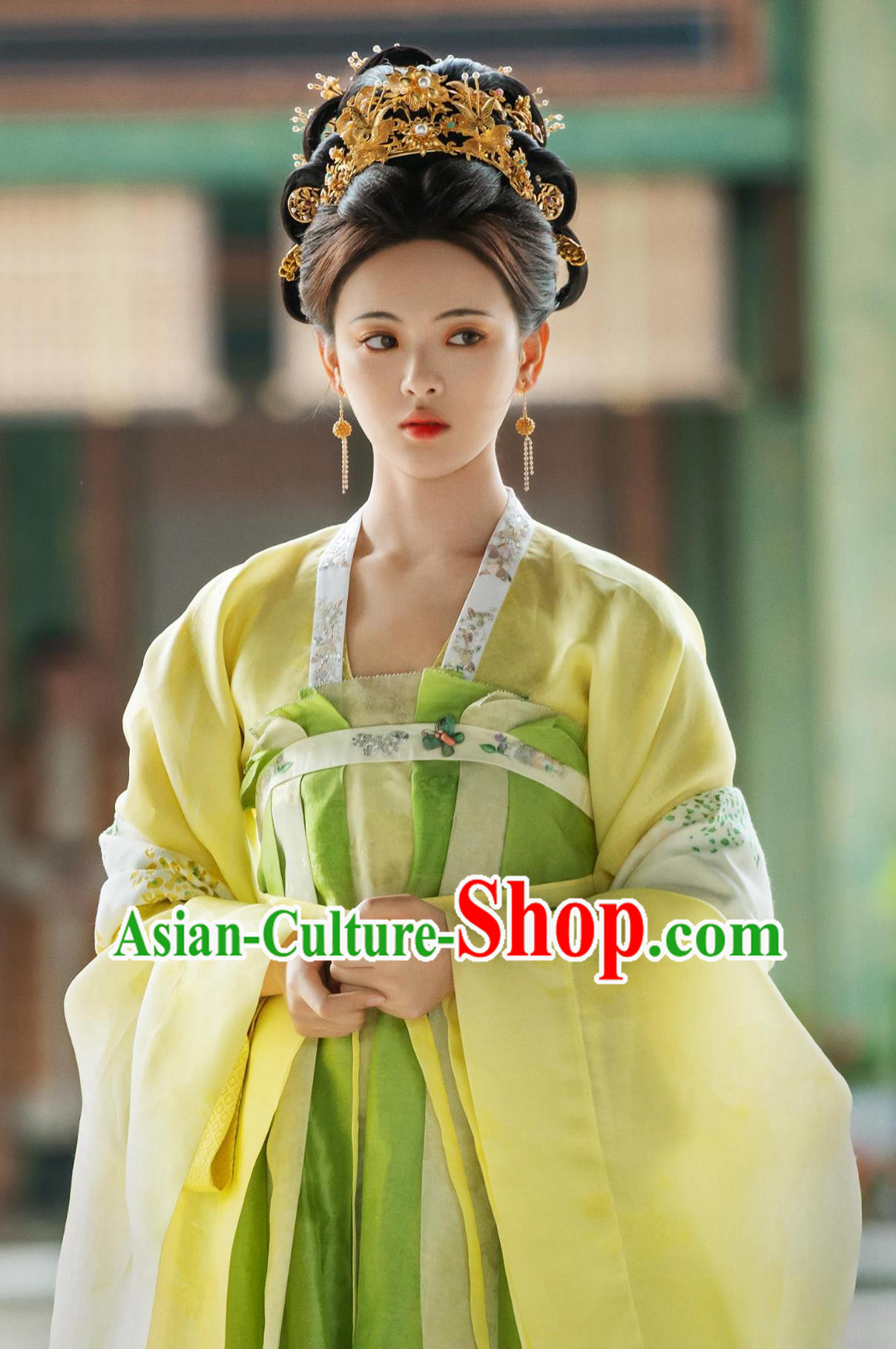 China Costume Drama Love You Seven Times Fairy Xiang Yun Clothing Ancient Princess Green Hanfu Dresses