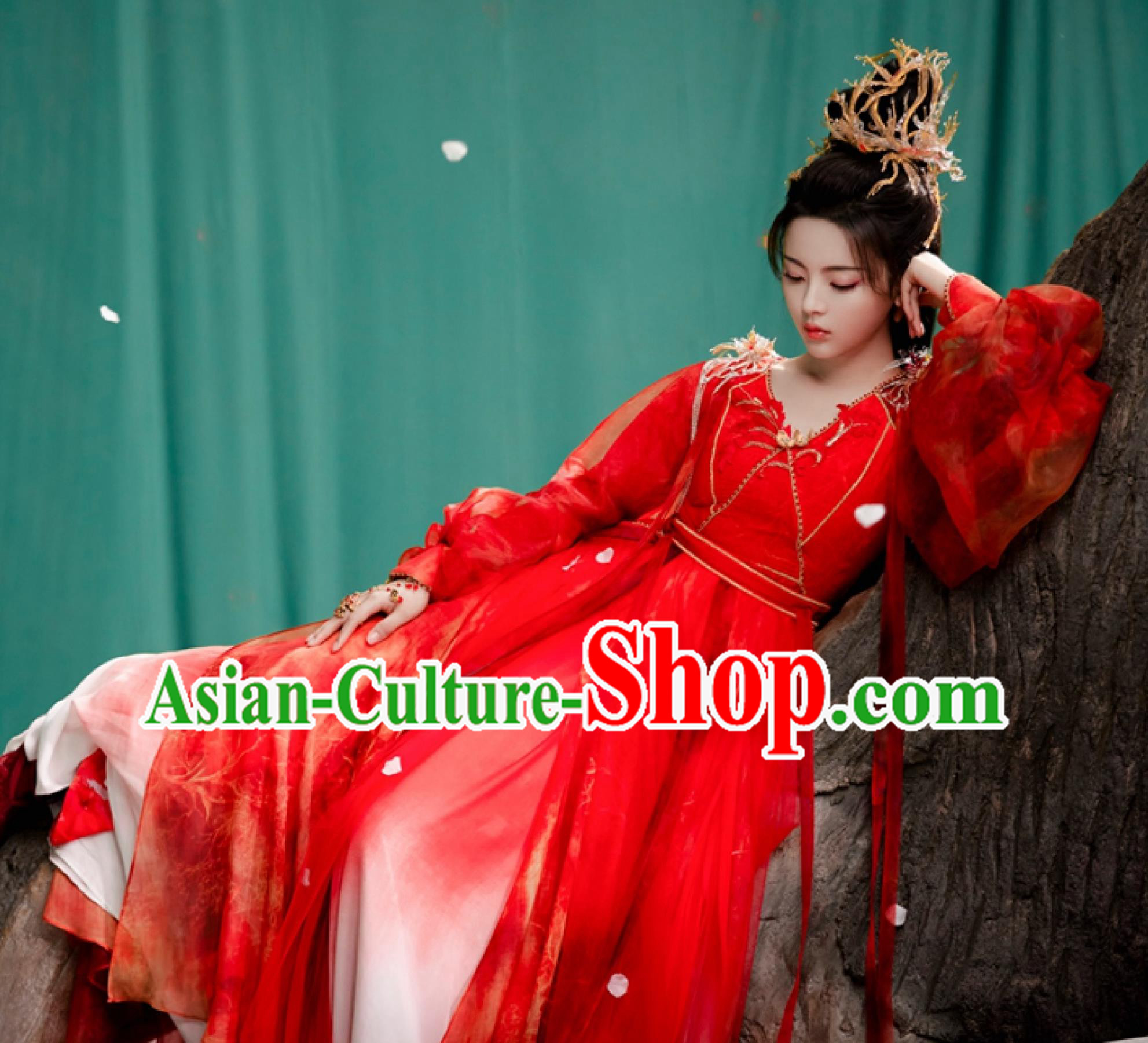 TV Drama Love You Seven Times Fairy Xiang Yun Red Dress China Traditional Hanfu Ancient Goddess Clothing