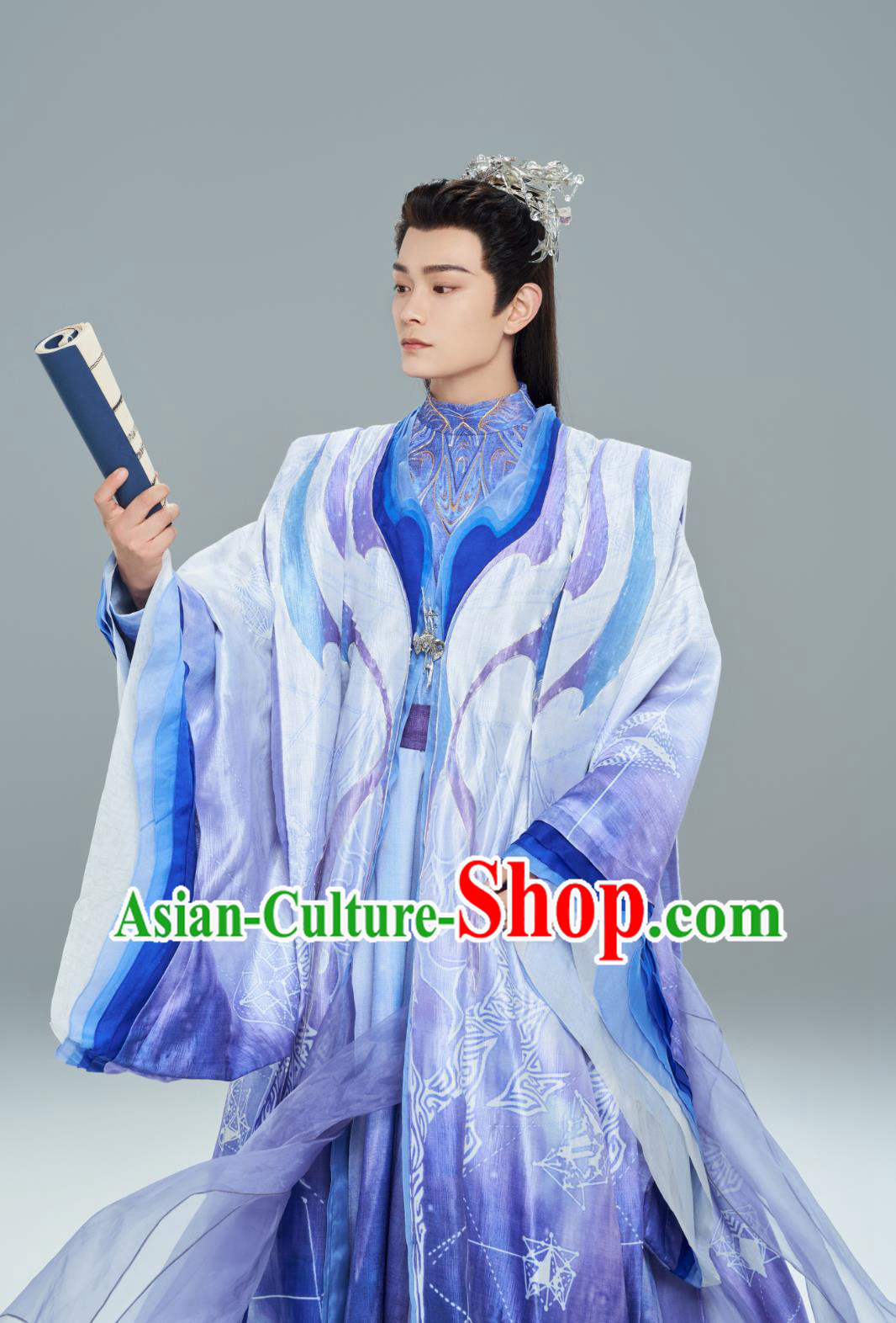 China Ancient Swordsman Clothing TV Drama Love You Seven Times Noble Prince Chu Kong Purple Outfit Traditional Male Hanfu