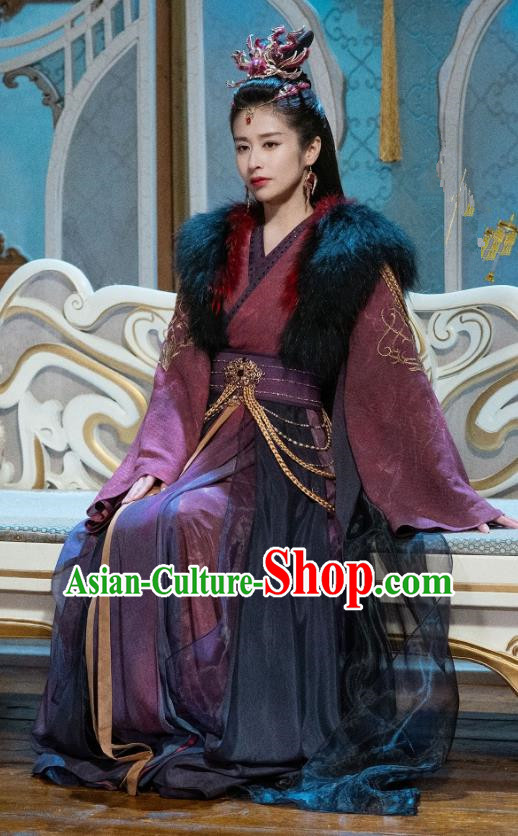 Chinese Ancient Queen Clothing 2024 Xian Xia TV Series The Last Immortal Fox Empress Hong Ruo Costumes