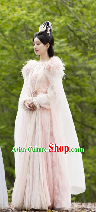 Chinese Ancient Fairy Princess Clothing 2024 Xian Xia TV Series The Last Immortal Phoenix Empress Feng Yin Pink Dress