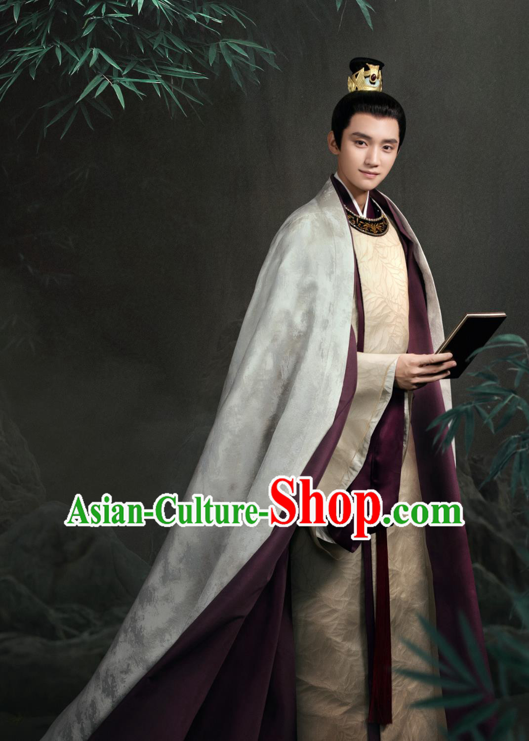China Ancient Imperial Emperor Garment Costumes TV Drama The Legend of Zhuohua Royal Lord Liu Chen Outfit