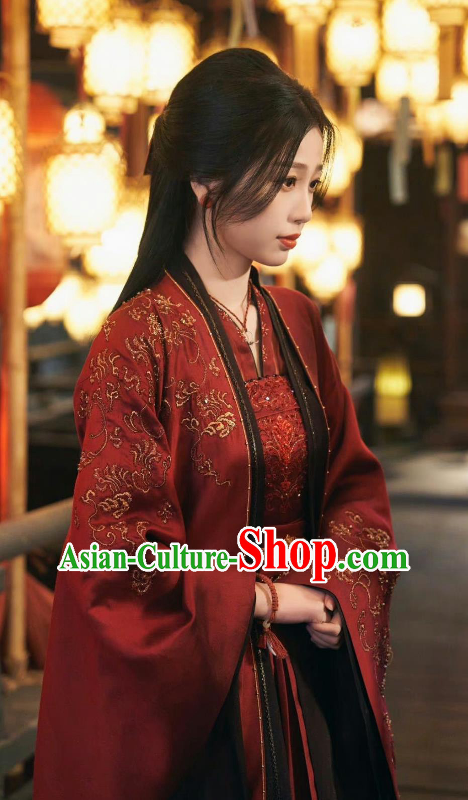 China Ancient Swordswoman Garment Costumes TV Drama My Journey To You Super Heroine Yun Wei Shan Wedding Dress