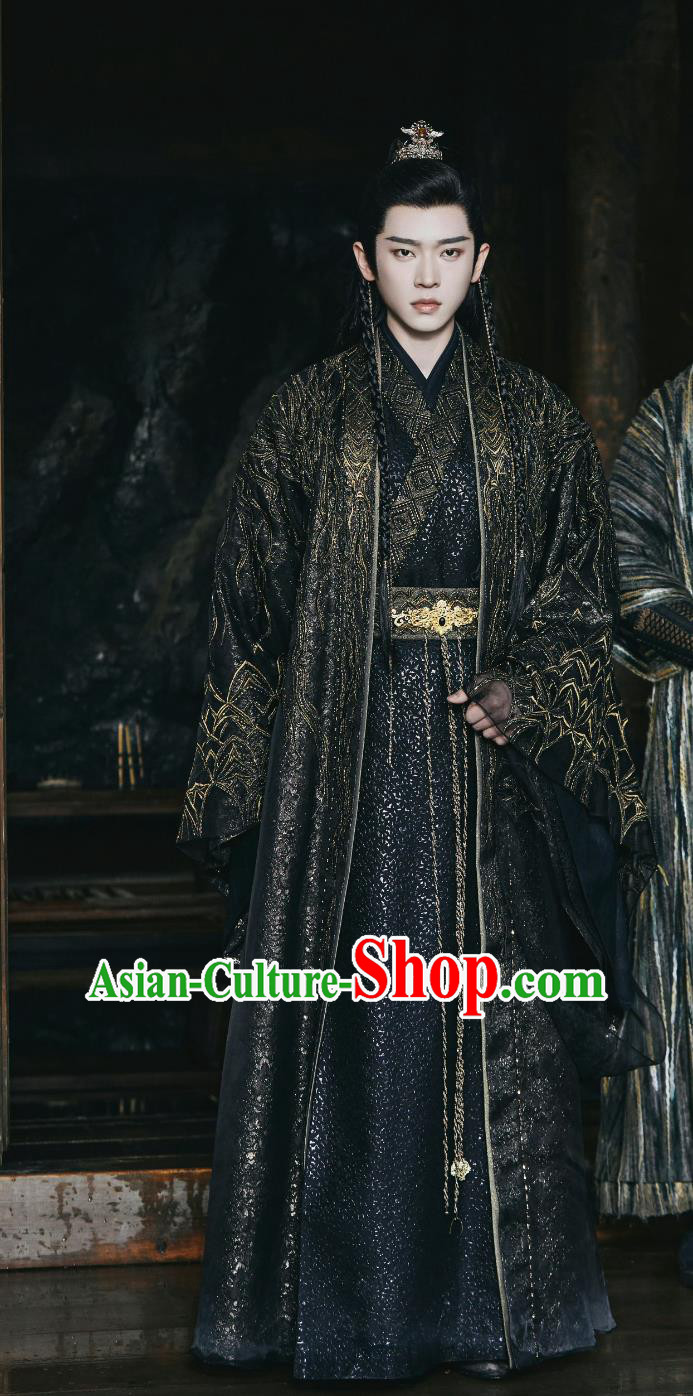 China TV Drama My Journey To You Super Hero Gong Shang Jiao Outfit Ancient Swordsman Garment Costumes