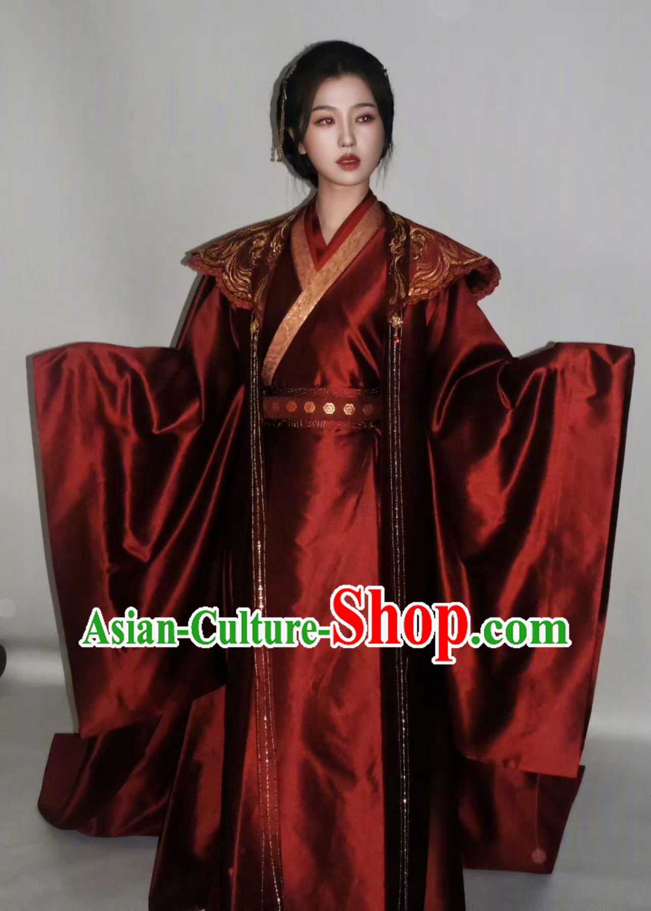 China Ancient Noble Woman Garment Costumes TV Drama My Journey To You Bride Yun Wei Shan Wedding Dresses