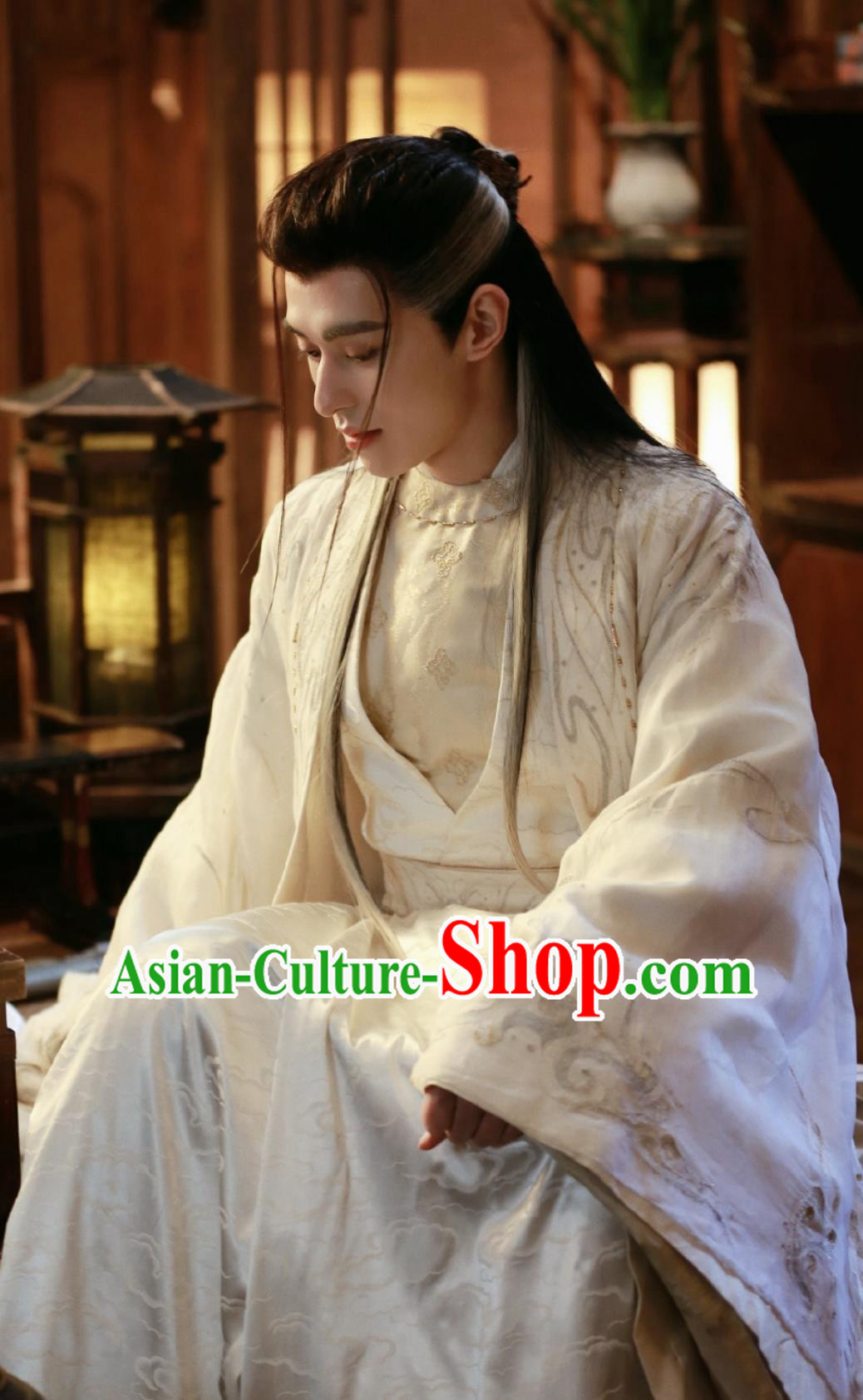 TV Series My Journey to You Childe Yue Beige Outfit Chinese Ancient Young Hero Garment Costumes