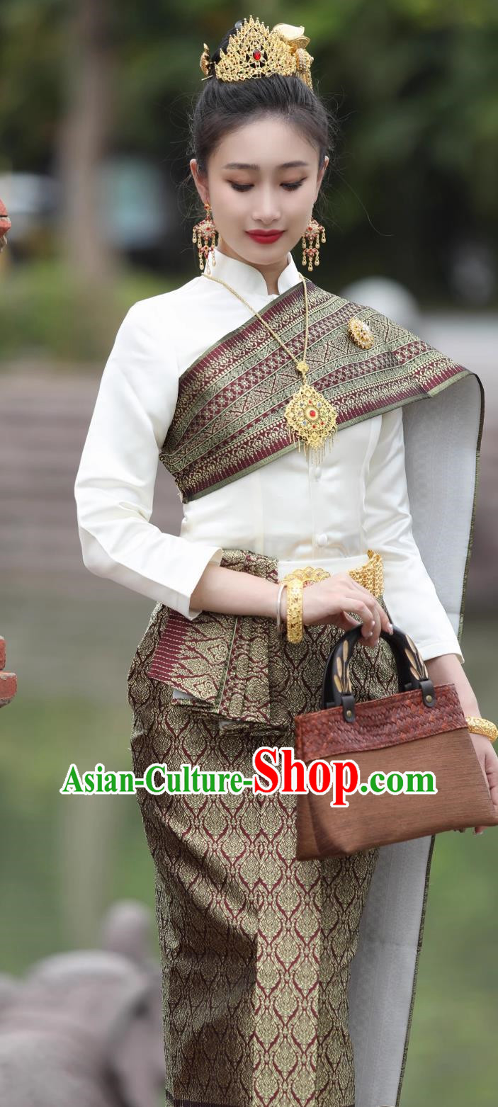Thai Clothing Women Suit Long Sleeve Three Piece Suit