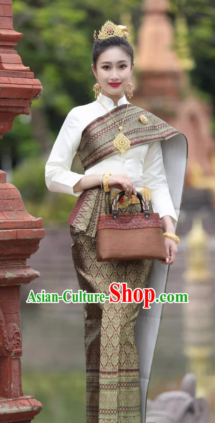 Thai Clothing Women Suit Long Sleeve Three Piece Suit
