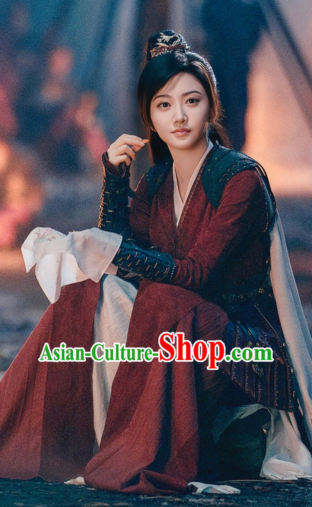 Chinese Ancient Female General Costumes China Ancient Clothing TV Series Wonderland of Love Swordswoman Cui Lin Dress