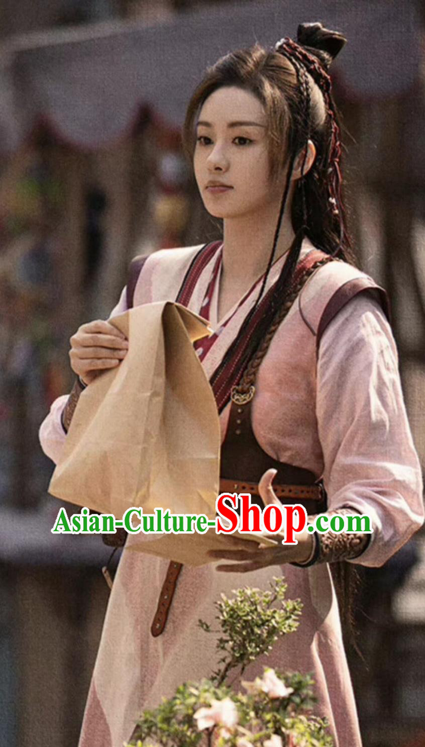 China Civilian Girl Clothing Chinese Ancient Swordswoman Costume TV Series Wonderland of Love Servant Lady Tao Zi Dress