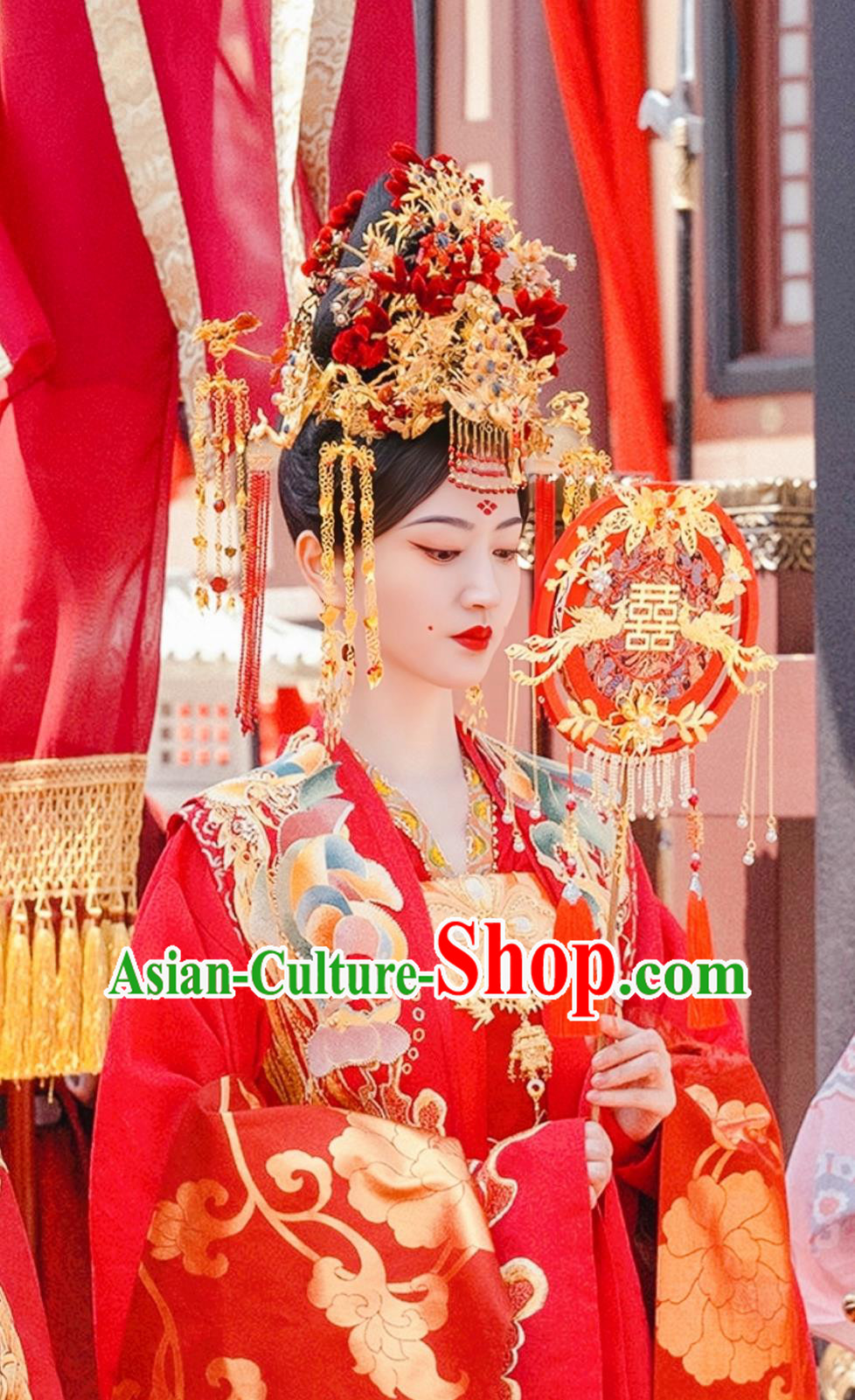 Chinese Ancient Empress Costumes TV Series Wonderland of Love Cui Lin Wedding Dress China Traditional Bride Clothing