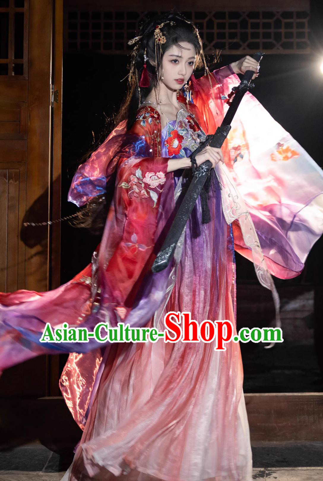 Chinese Ancient Princess Costumes Superheroine Embroidered Dress Hanfu Online Shop