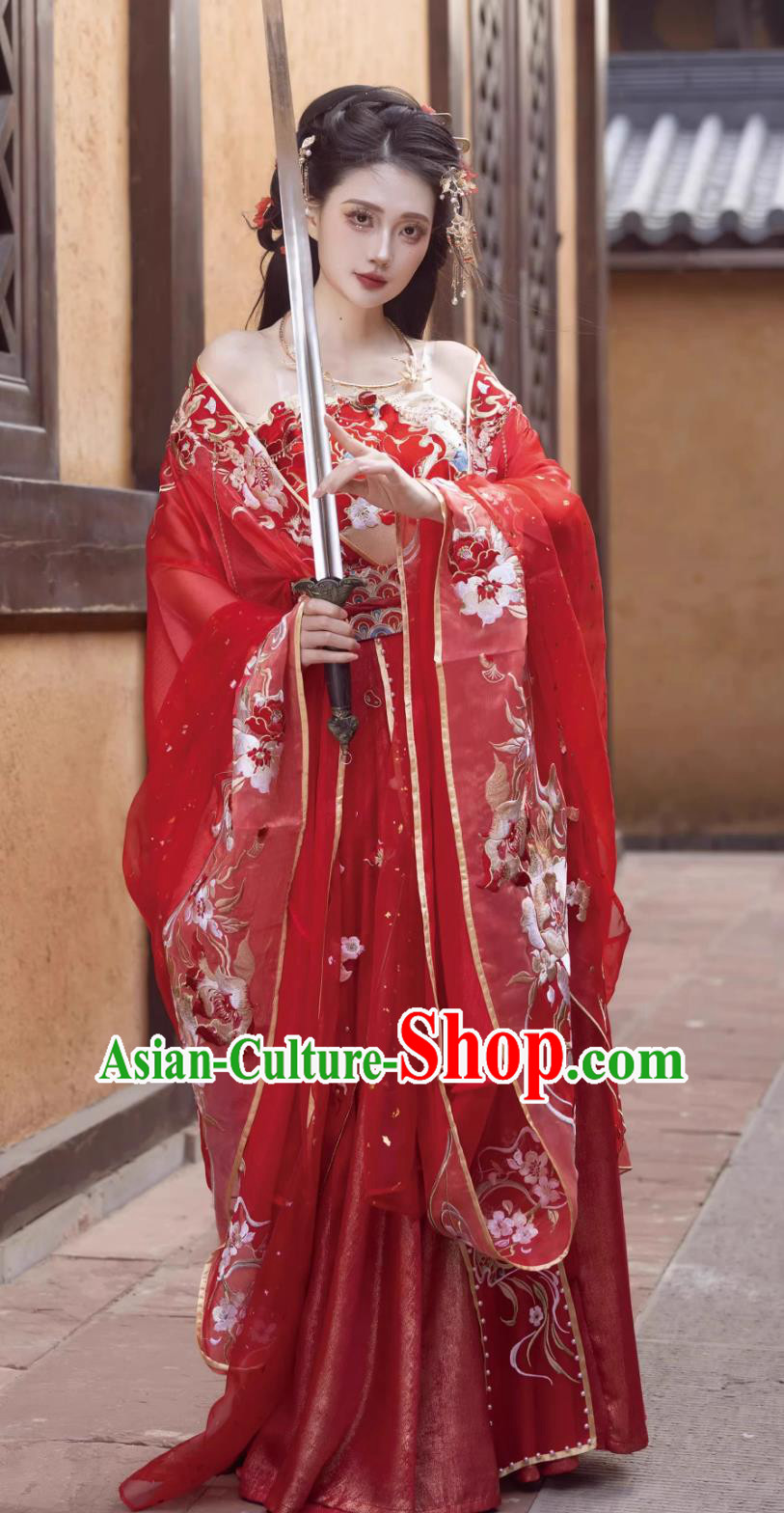 Chinese Ancient Princess Embroidered Garment Costumes Online Shop Hanfu Loong Year Wei Jin Northern and Southern Dynasties Wedding Dress
