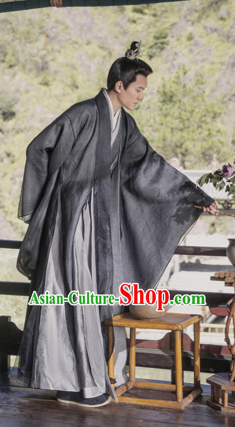 China Ancient Noble Lord Garment Costumes TV Drama The Legend of Zhuohua Royal Highness Liu Yan Clothing