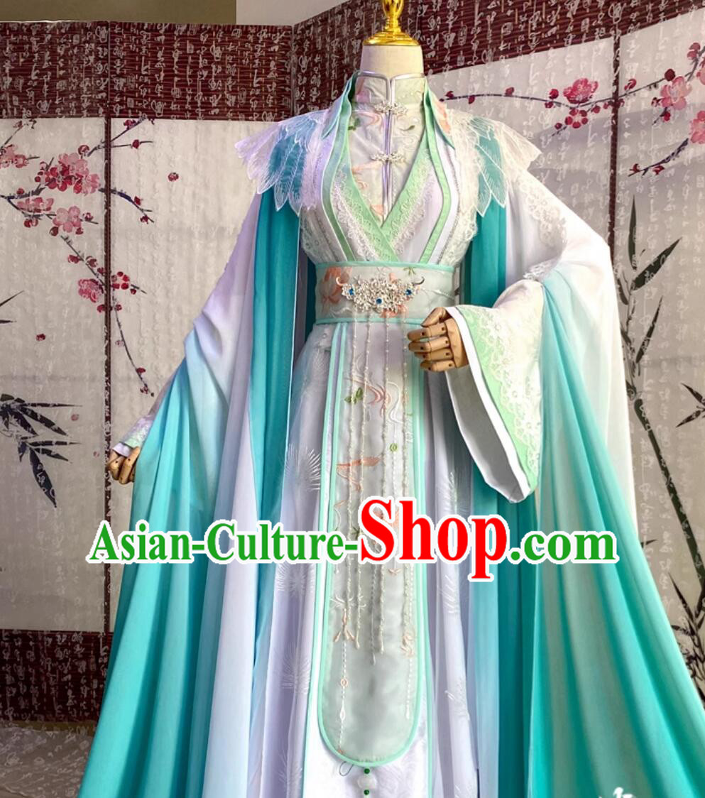 Chinese Ancient Swordswoman Costumes Comic Heaven Official Blessing Shi Qing Xuan Feng Shi Female Outfit