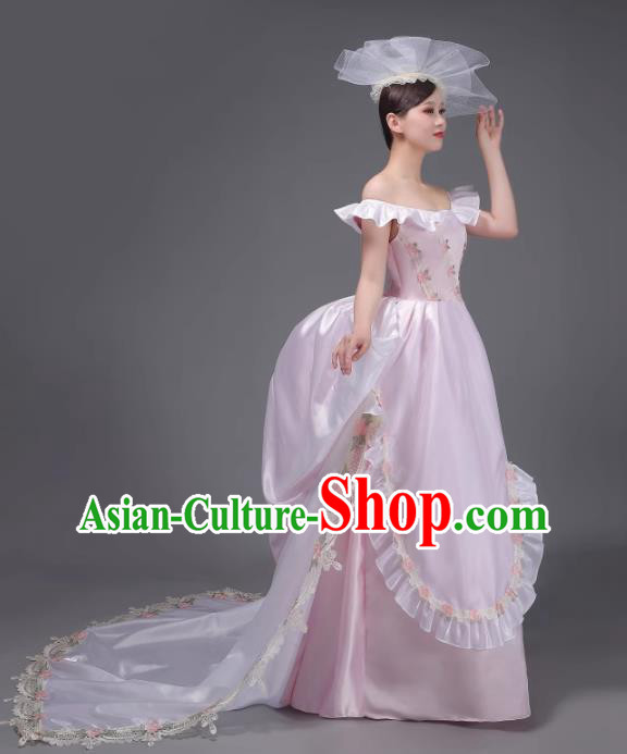European Court Costume Royal Aristocrats Medieval Retro Princesses Taildress Runway Show Clothing