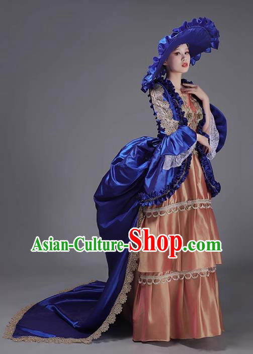 European Court Dress British Medieval Rococo Princess Costume Retro Style Runway Drama Clothing