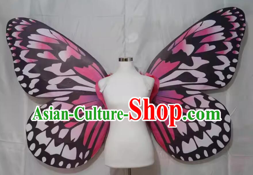 Deluxe Model Show Pink Wings Handmade Butterfly Prop Top Stage Show Butterfly Wings