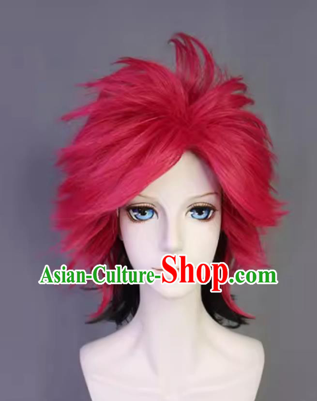 Shining Red And Black Gradient X JAPAN Hide Matsumoto Hideo Wig Young Hero Headdress