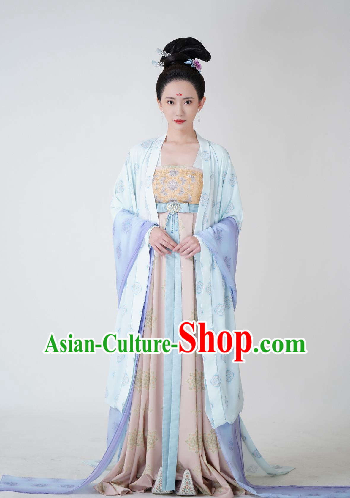 Chinese TV Series The Promise of Chang An He Lan Wan Yin Hanfu Dress Ancient China Imperial Consort Garment Costumes