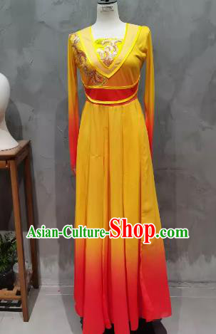 Chinese Stage Solo Dress Classical Dance Costume Women Orchids Dance Clothing
