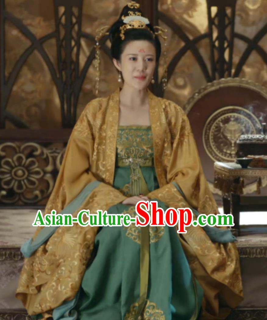 TV Series The Promise of Chang An Queen He Lan Yun Qi Dress Ancient China Hanfu Chinese Traditional Tang Dynasty Court Empress Clothing