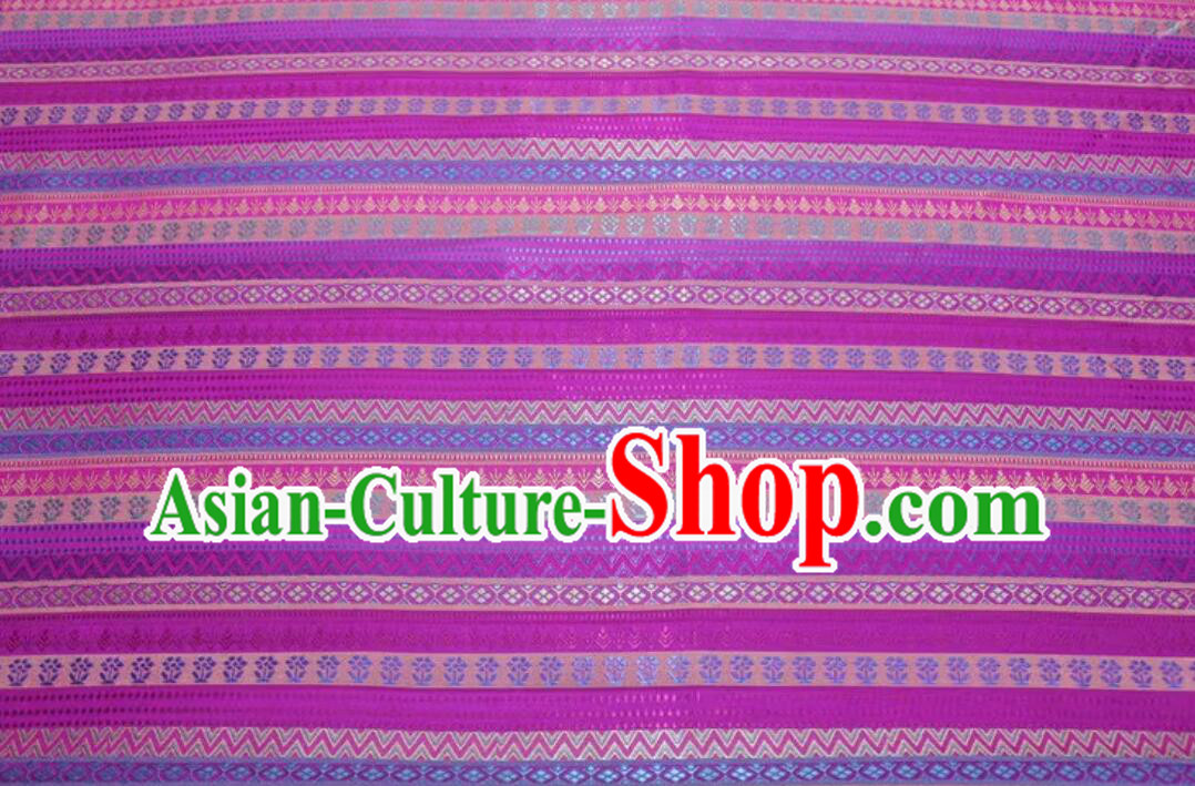Chinese Classical Pattern Rosy Brocade Traditional Qipao Fabric Top Mongolian Robe Cloth Material