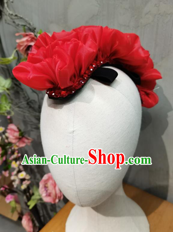 Chinese Folk Dance Headdress Haiyang Yangko Dance Headwear Stage Performance Headpiece