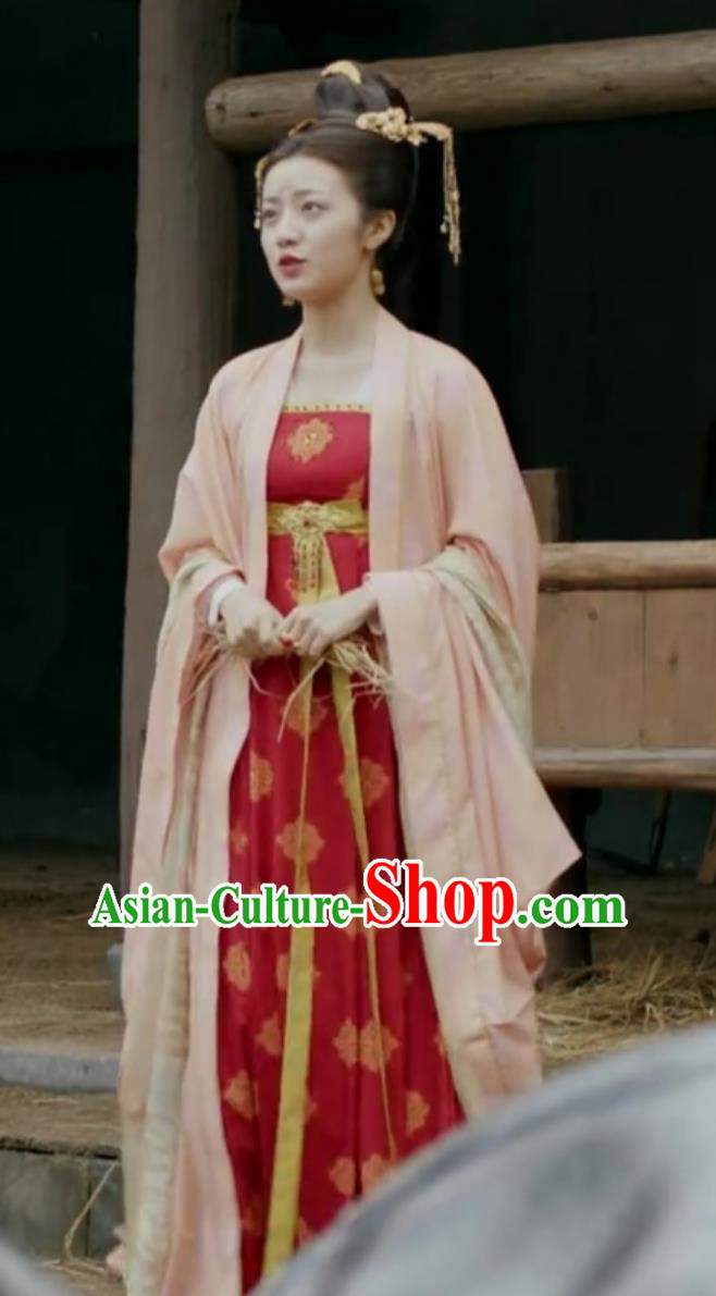 TV Series The Promise of Chang An Hanfu Dress Ancient China Princess Clothing Chinese Traditional Tang Dynasty Woman Costumes