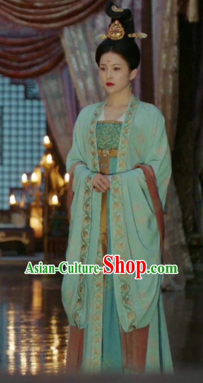 Chinese Traditional Song Dynasty Woman Costumes TV Series The Promise of Chang An Helan Mingyu Dress Ancient China Empress Clothing