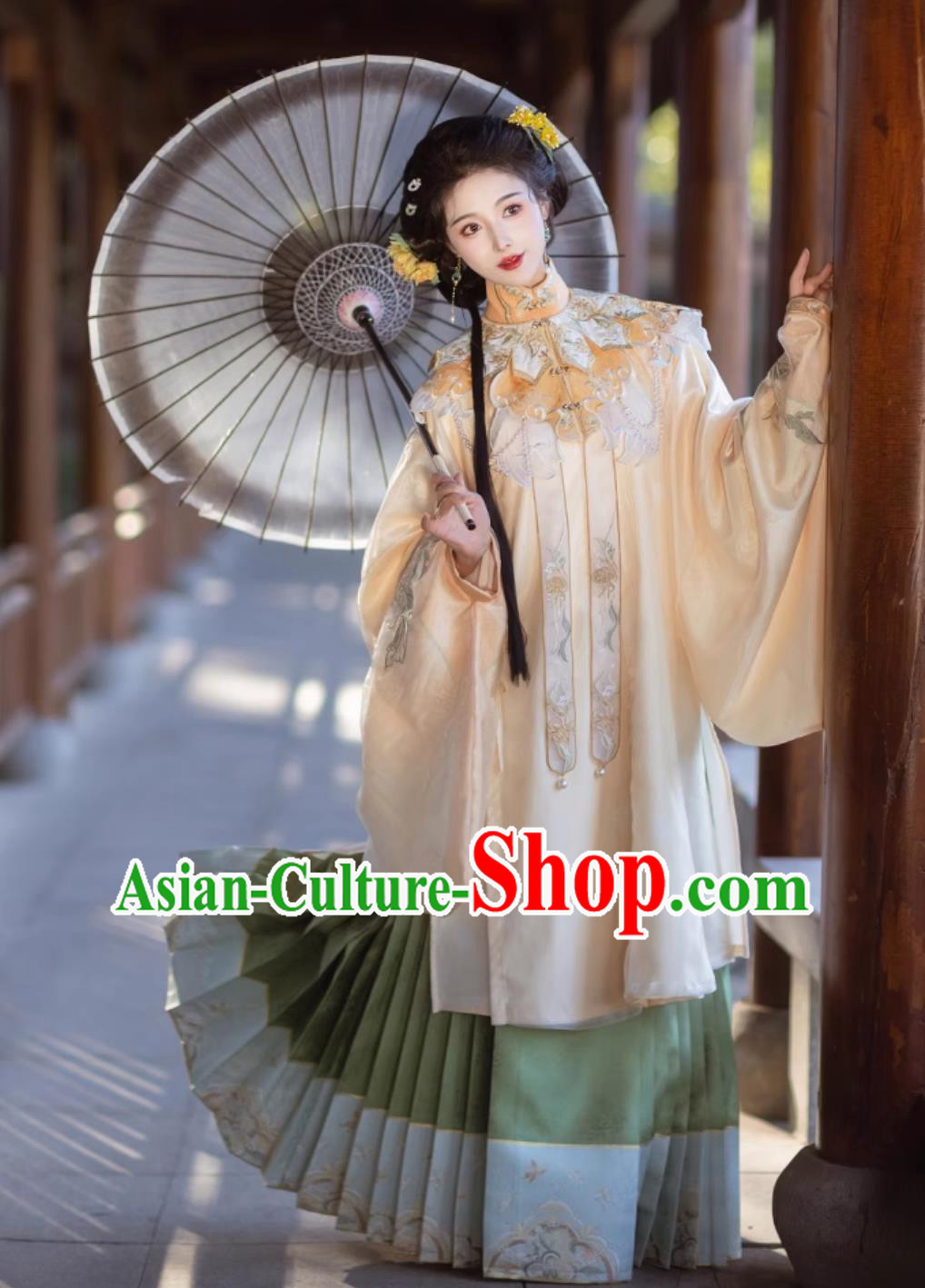 Chinese Traditional Ming Dynasty Embroidered Costumes Traditional Hanfu Mamian Skirt Ancient China Princess Clothing