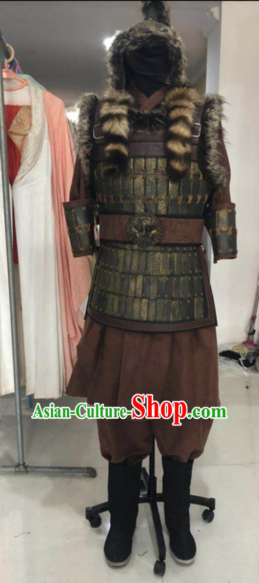 Handmade Armor China Ancient Han Dynasty  Hsiung Nu General Helmet and Armour Complete Set