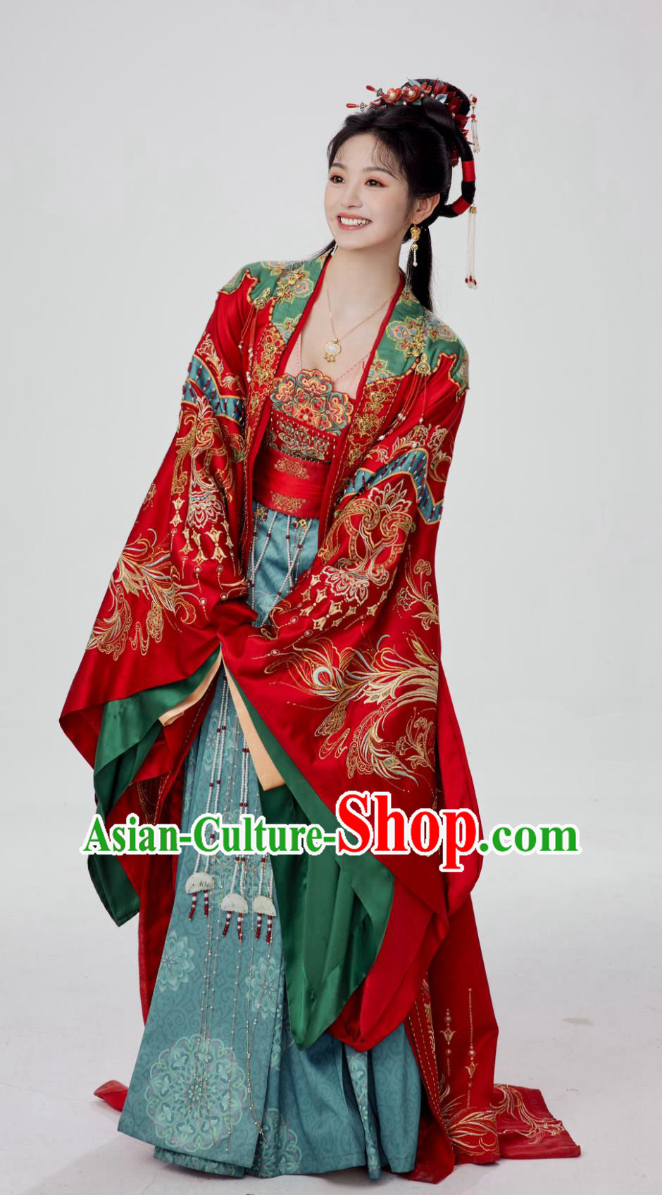 Chinese Traditional Wedding Dress Hanfu Online Shop Romantic TV Series Wrong Carriage Right Groom Ancient Bride Li Yu Hu Garment Costumes