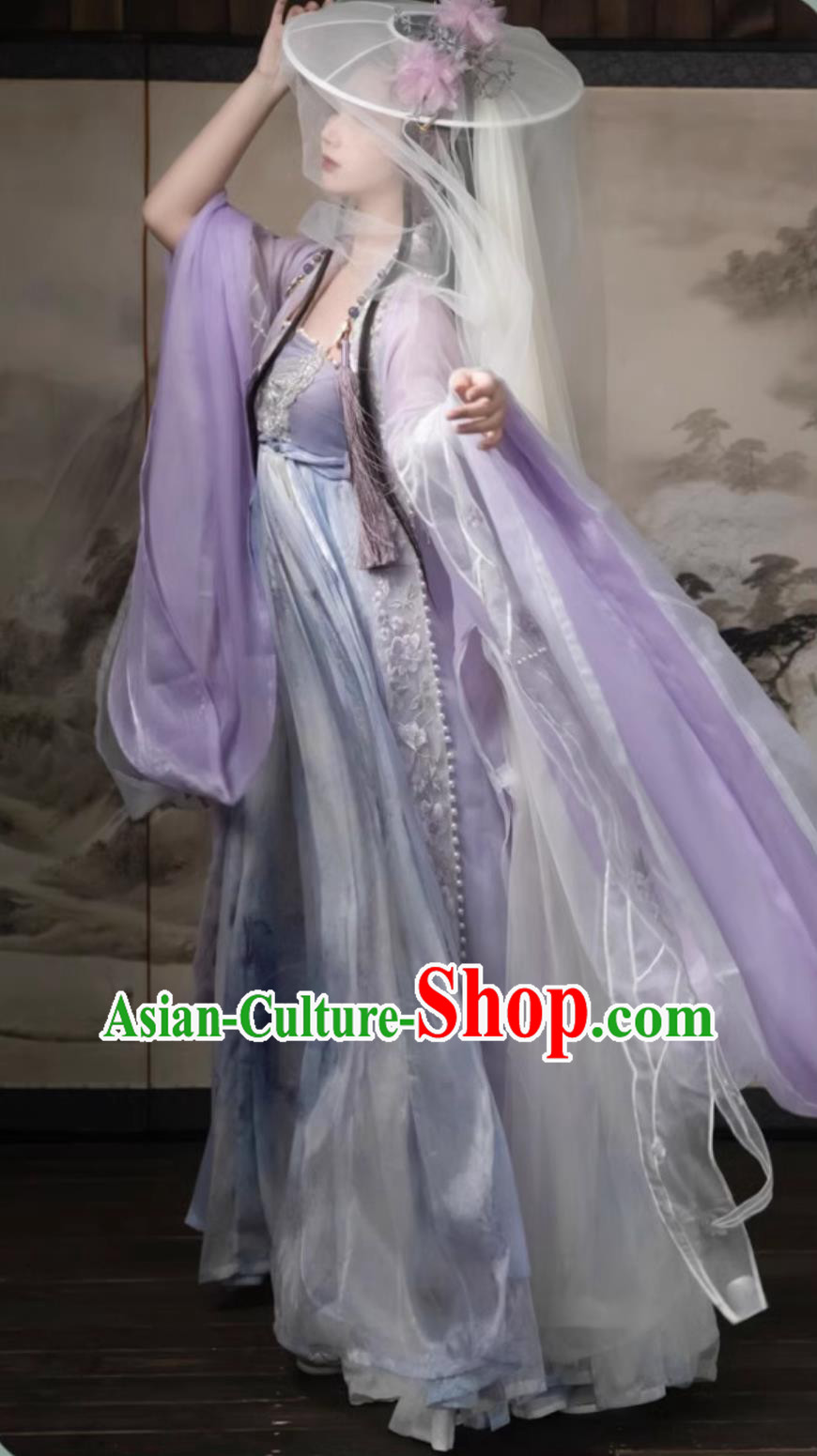Ancient Chinese Clothing Tang Dynasty Princess Purple Dress Traditional Hanfu Online Shop