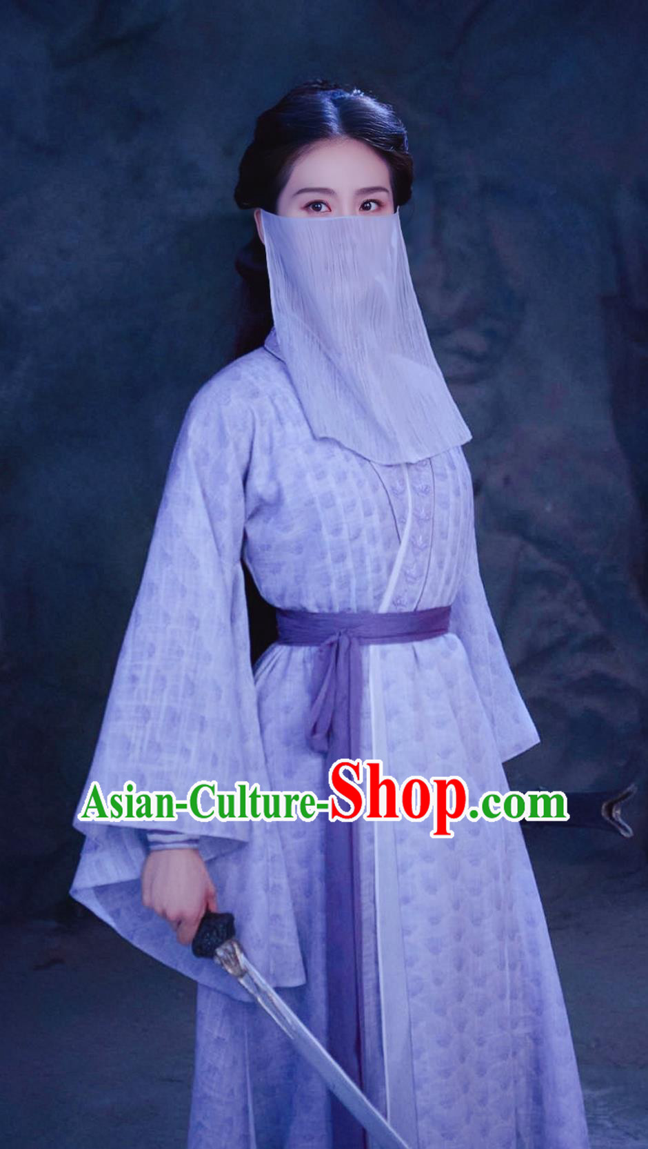 China Ancient Female Assassin Clothing Wuxia Drama Lilac Dress 2023 TV Series A Journey To Love Swordswoman Ren Ru Yi Costume