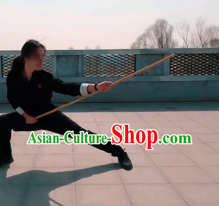 Chinese Shaolin Wushu Eyebrow High Cudgel Handmade Tai Chi Bamboo Staff Kung Fu Bamboo Stick