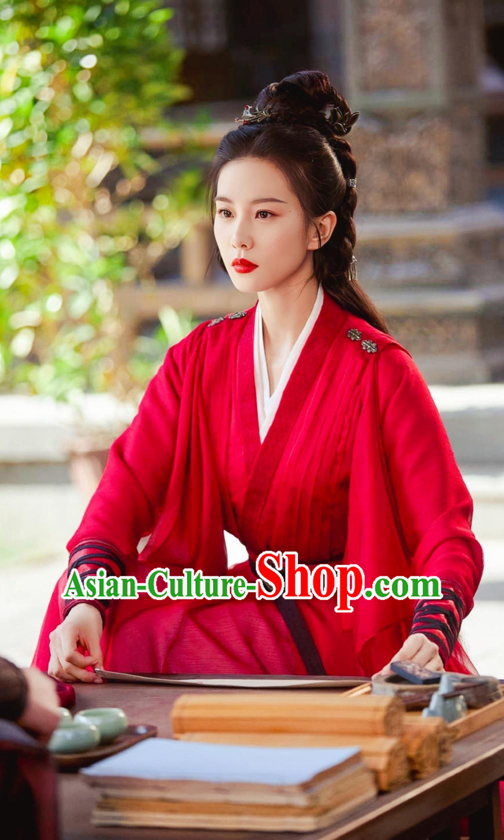 China 2023 TV Series A Journey To Love Swordswoman Ren Ru Yi Red Dress Ancient Super Heroine Clothing