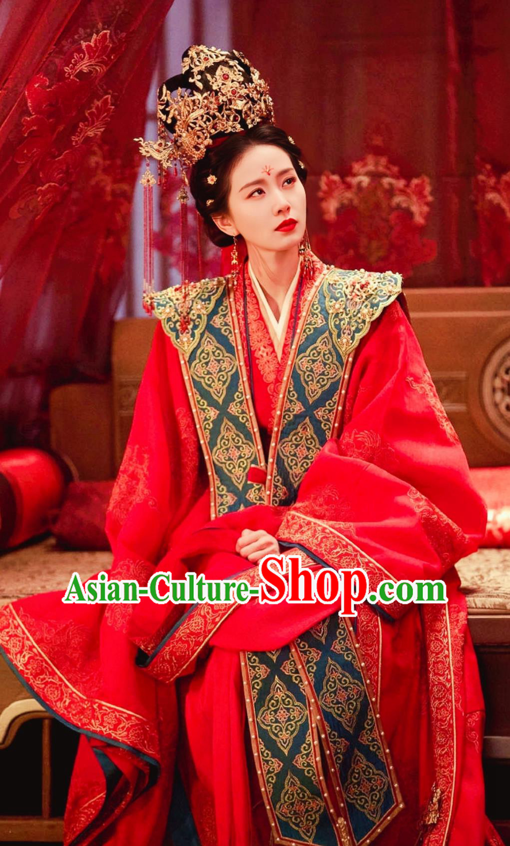 China Traditional Wedding Costume 2023 TV Series A Journey To Love Swordswoman Ren Ru Yi Red Dress Ancient Bride Clothing