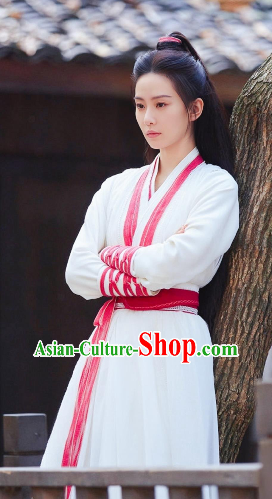 Ancient Chinese Female Assassin Costume China 2023 Wuxia TV Series A Journey To Love Swordswoman Ren Ru Yi White Dress