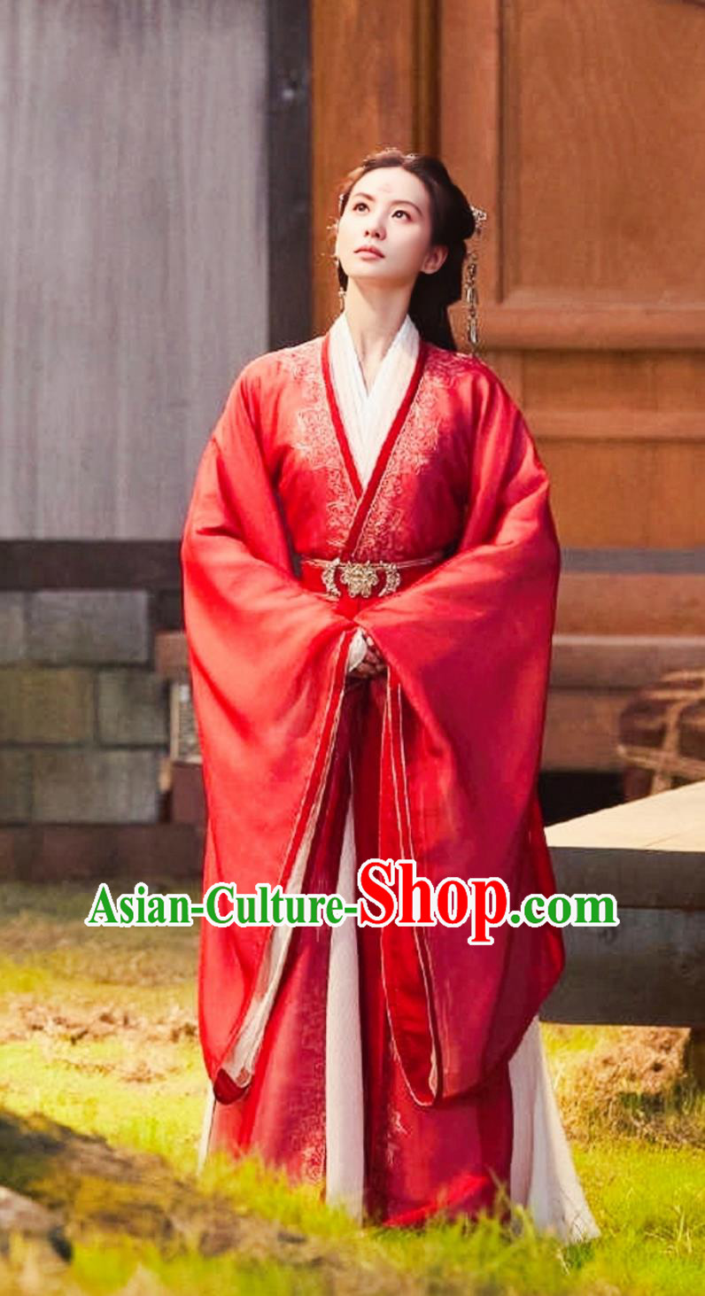 China 2023 Wuxia TV Series A Journey To Love Swordswoman Ren Ru Yi Red Dress Ancient Chinese Princess Costume