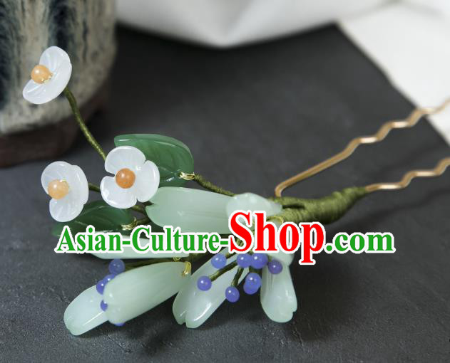 China Ancient Empress Orchid Hairpin Handmade Ming Dynasty Hair Clip Traditional Chinese Hanfu Hair Jewelry