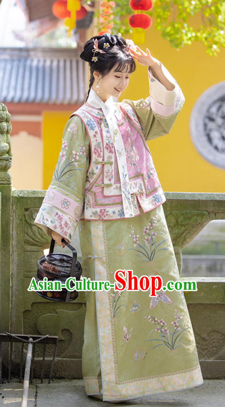 Traditional Qing Dynasty Princess Dresses China Travel Photography Costume Ancient Chinese Palace Lady Clothing