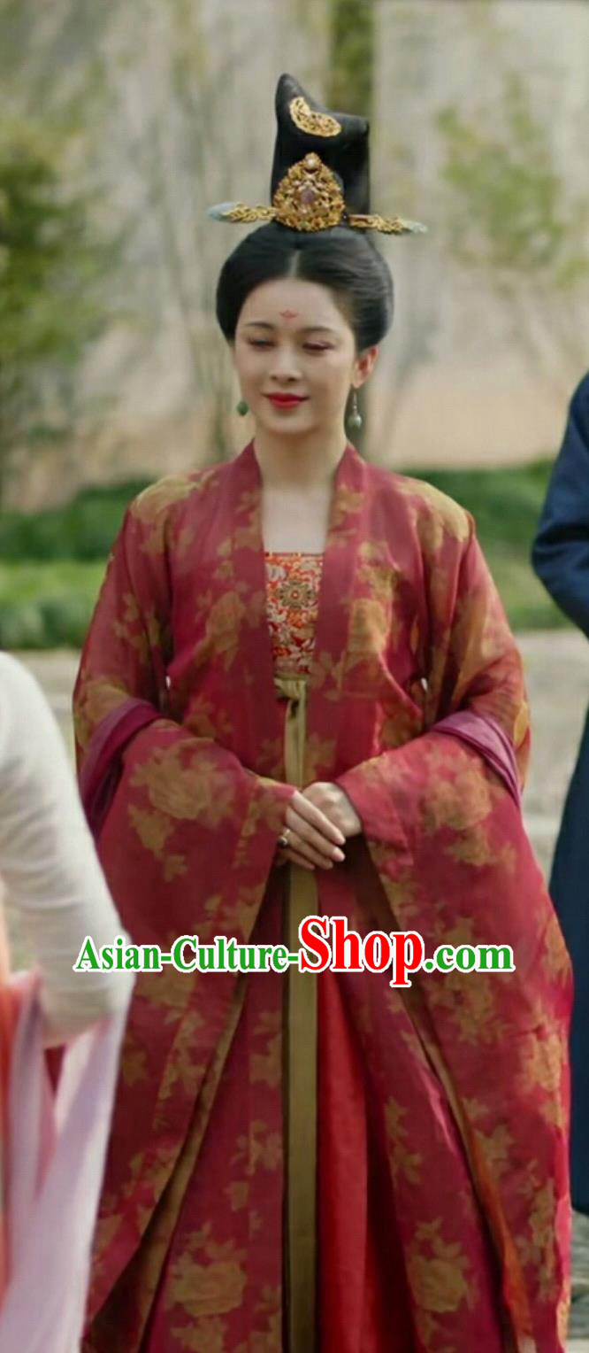 China Traditional Royal Costume 2020 TV Series The Promise of Chang An Empress Helan Ming Yu Dress Ancient Chinese Court Woman Clothing