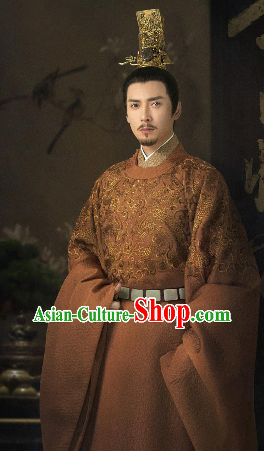 2020 TV Series The Promise of Chang An King of Shengzhou Garment Ancient Chinese Emperor Clothing China Traditional Royal Costume
