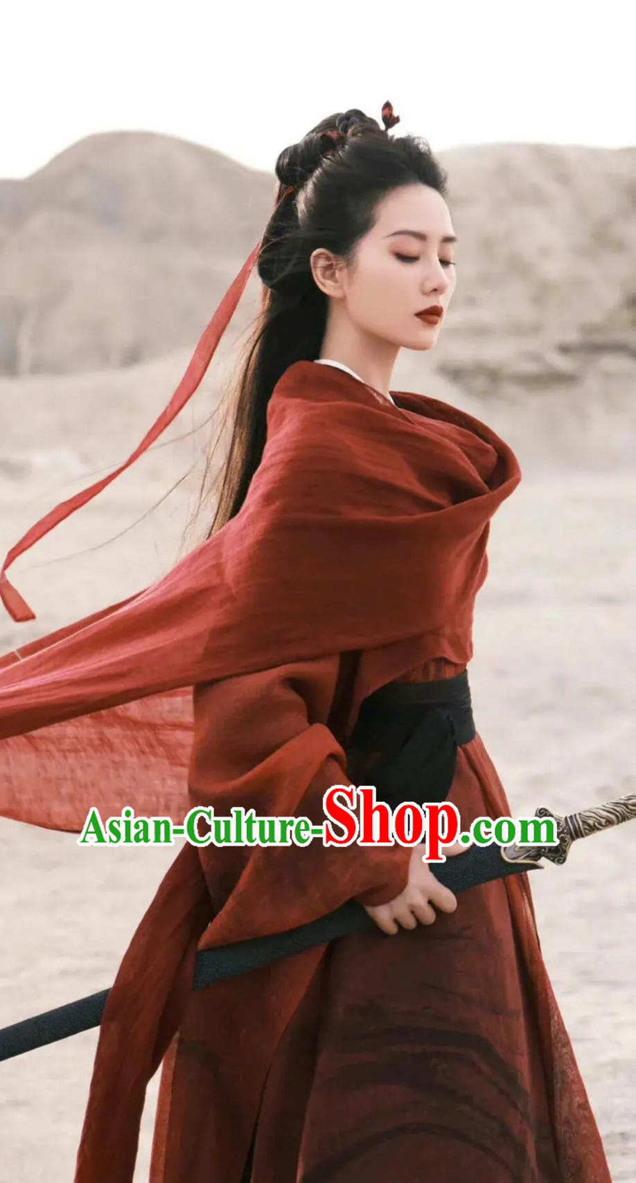 China Wuxia Kungfu Clothing 2023 TV Series A Journey To Love Swordswoman Ren Ru Yi Red Dress Ancient Chinese Female Assassin Costume